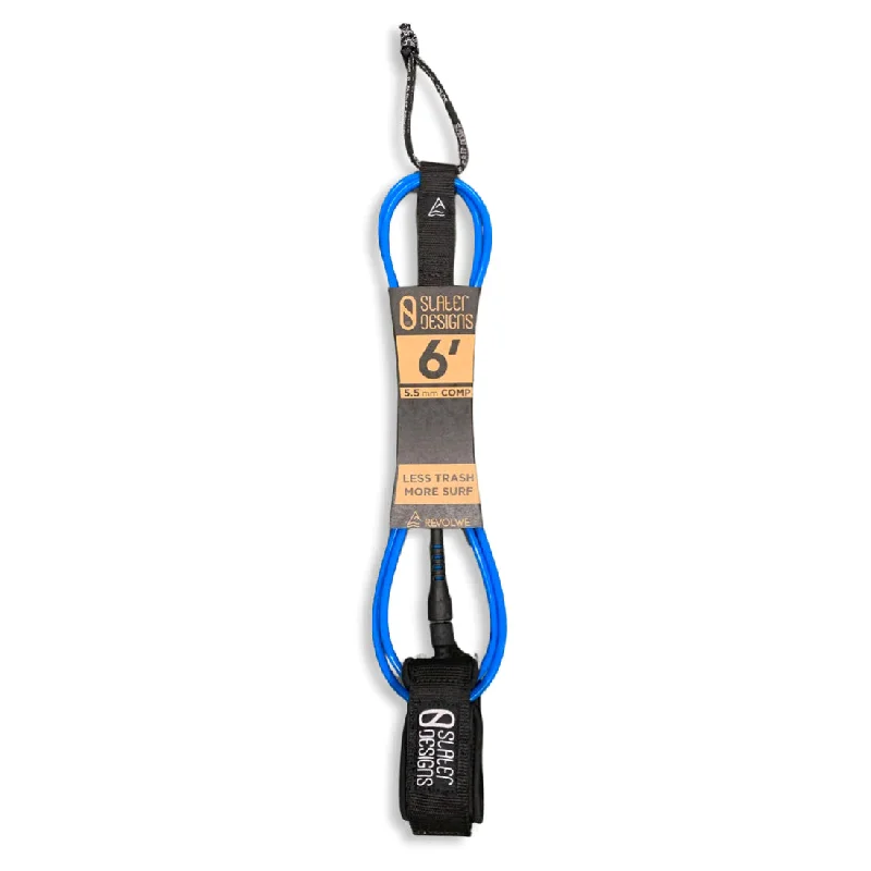 Firewire Slater Designs 6ft Comp Leash - Blue/Black