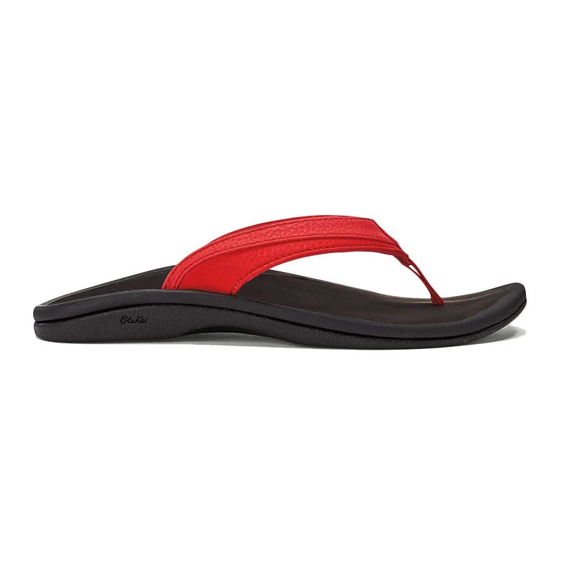 Olukai 'Ohana Sandals - Hibiscus / Black