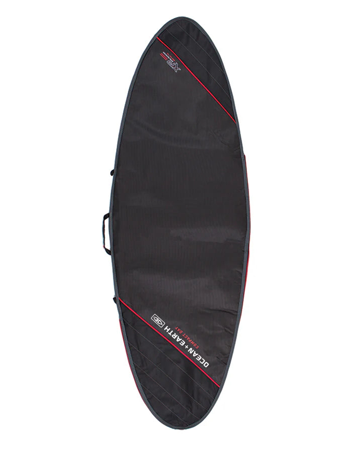 O&E Surfboard Fish Cover - Black/Red