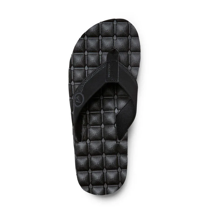 Volcom Recliner Sandal - Black Destructo