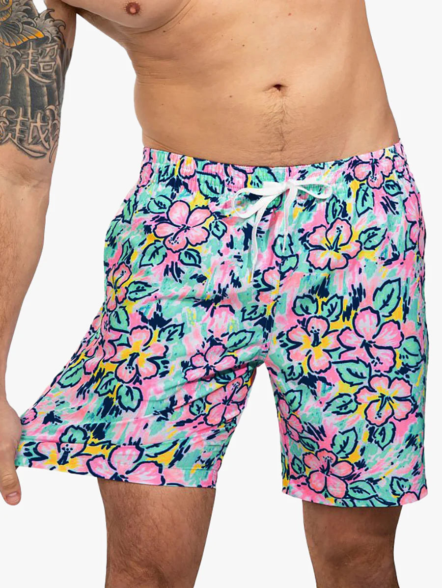 Chubbies Mens The Vacation Blooms 7" Classic Swim Trunks