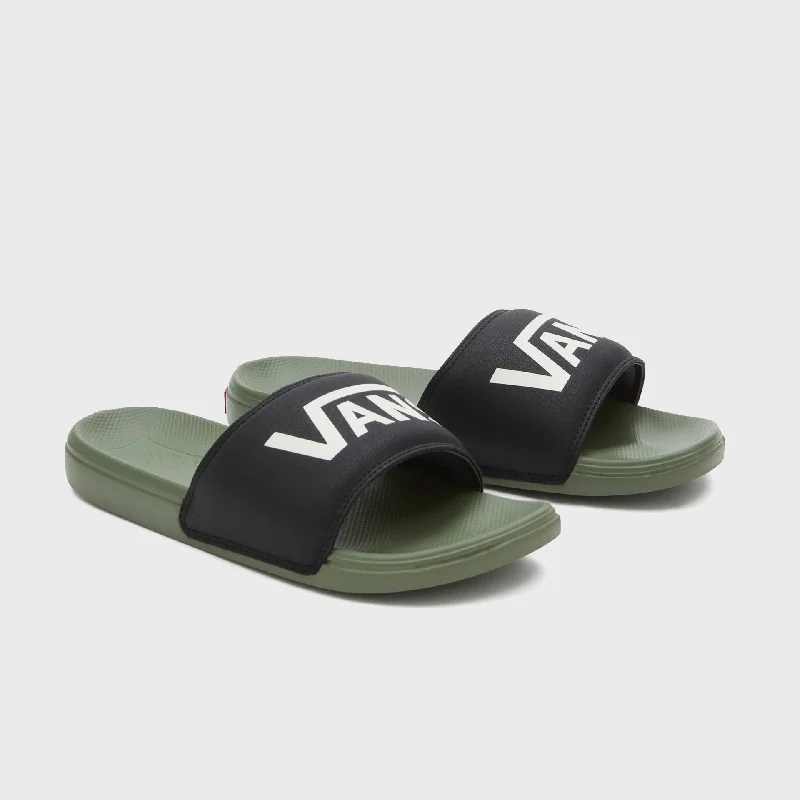 Vans Mens La Costa Slide-On Sandals - Black/Olivine