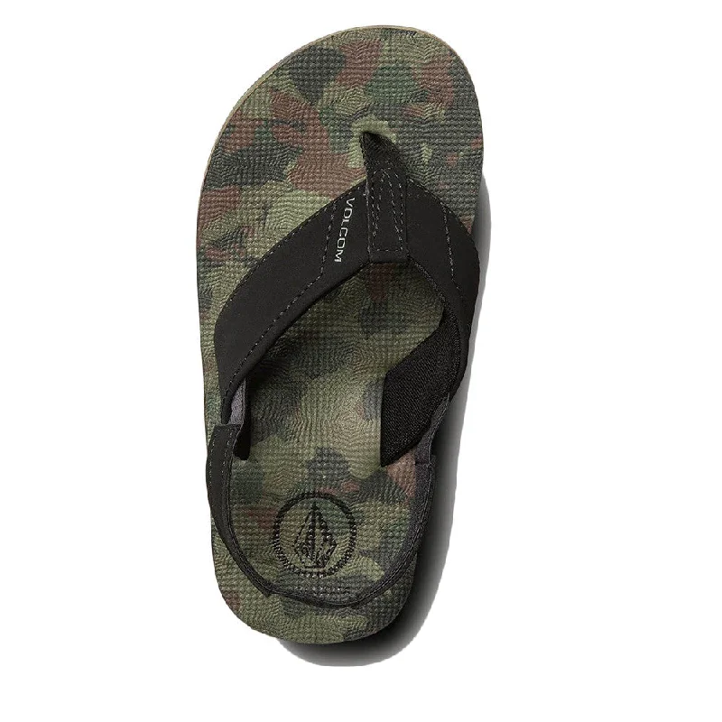 Volcom Boys (2-7) Victor Sandal - Dark Camo