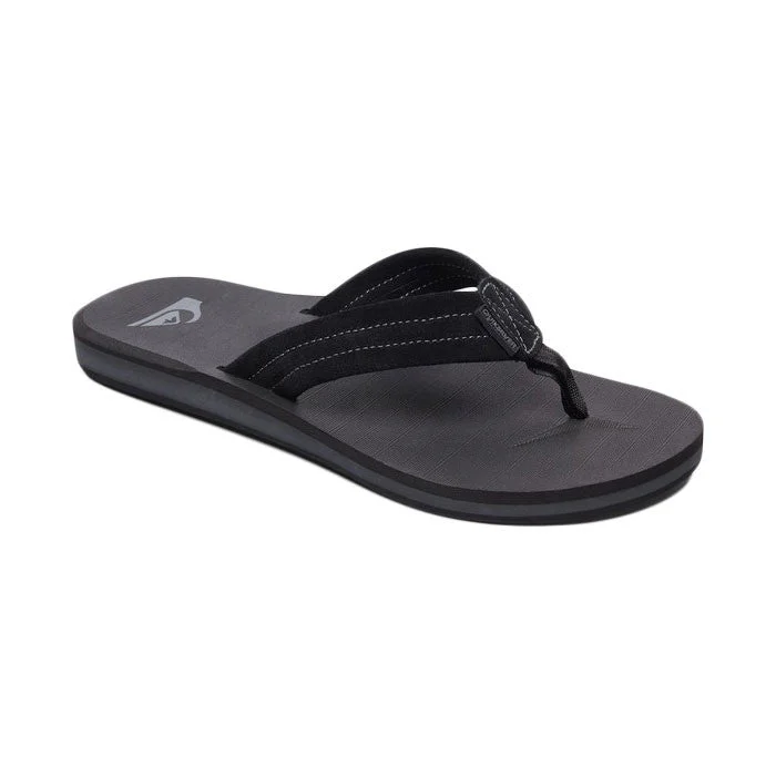 Quiksilver Carver Suede Sandals - Solid Black