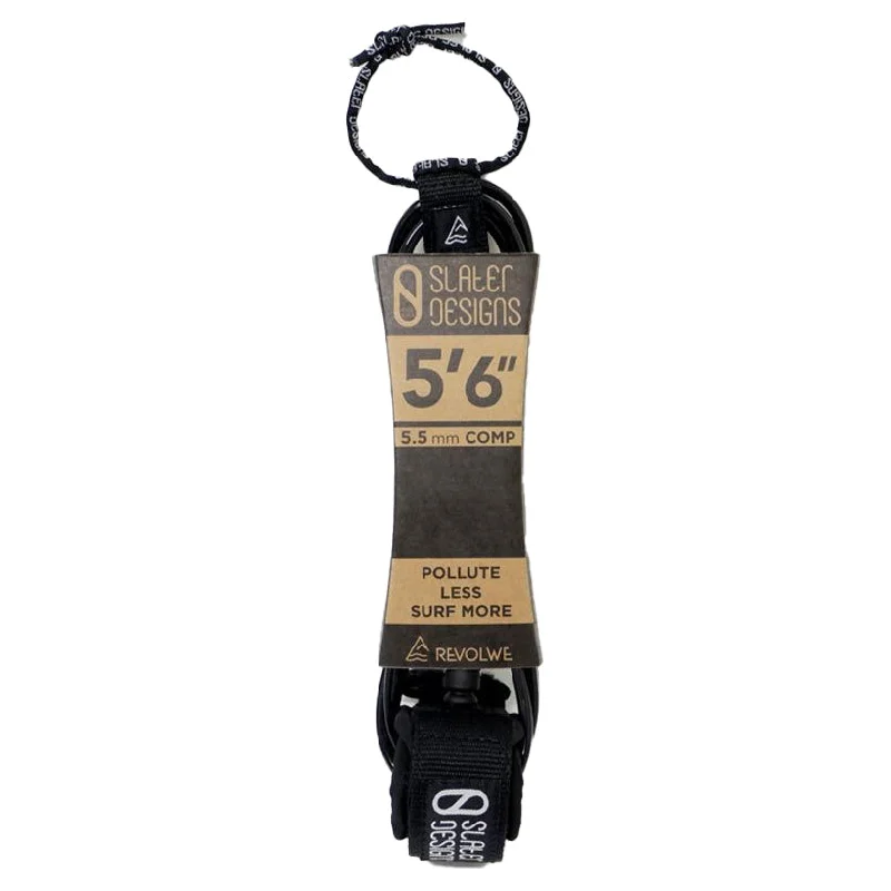 Firewire Slater Designs 5'6" Comp Leash - Black/Black