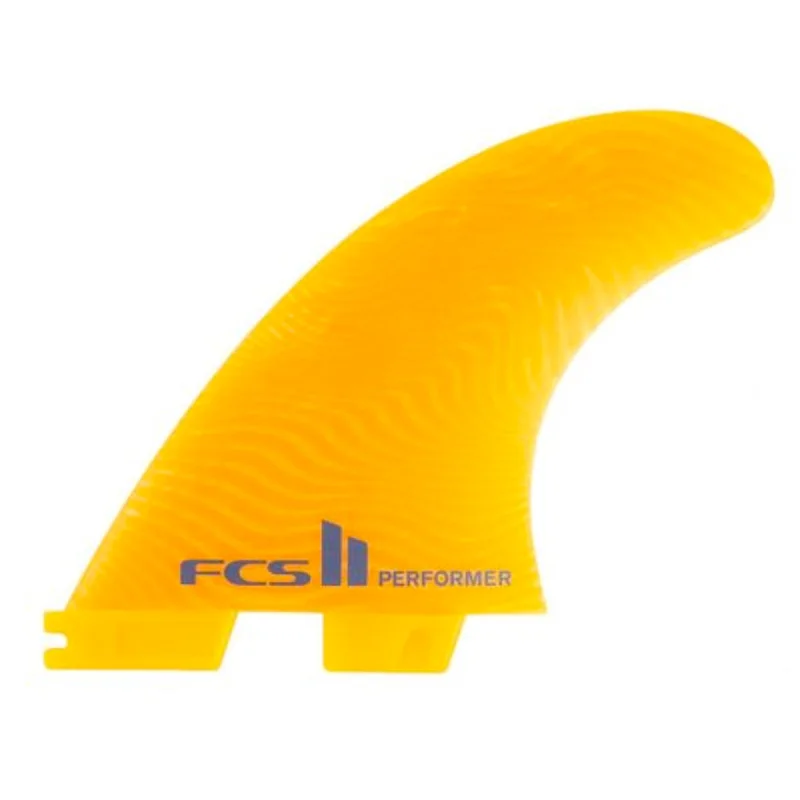 FCS II Performer Neo Glass Tri Surfboard Fins - Medium/Mango