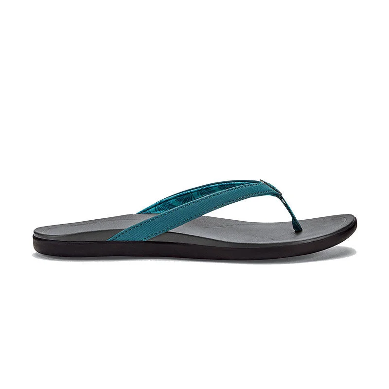 Olukai Women's Ho'Opio Sandals - Deep Teal / Charcoal