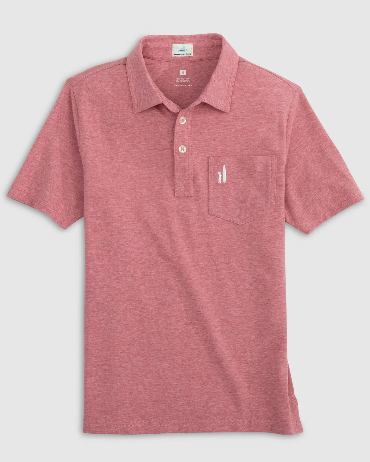 johnnie-O Boys Heathered Original Short Sleeve Polo Shirt