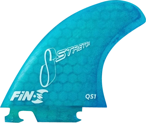 Fin-S Qs-1 Honeycomb Stretch Quad Cyan 4 Fins Surfboard FIN  -  SET OF 4PCS