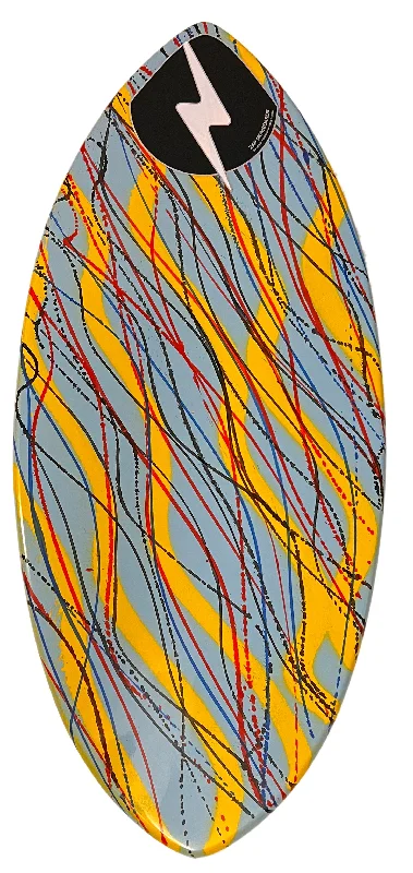 surfboards for deep bottom turns-Zap SM. Wedge 40" Lt.Bluw/Yellow/Black