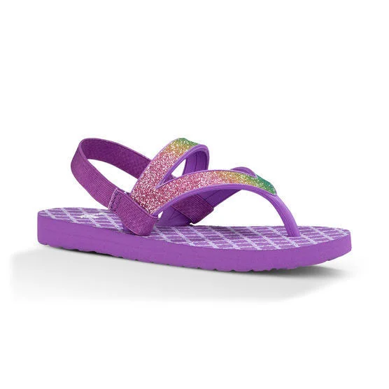 Sanuk Lil Selene Crystal Kid's Sandal - Rainbow / Hot Orchid