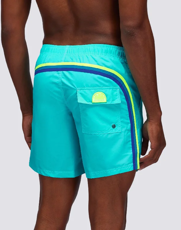 Sundek Mens 16" Elastic Waist Swim Trunk