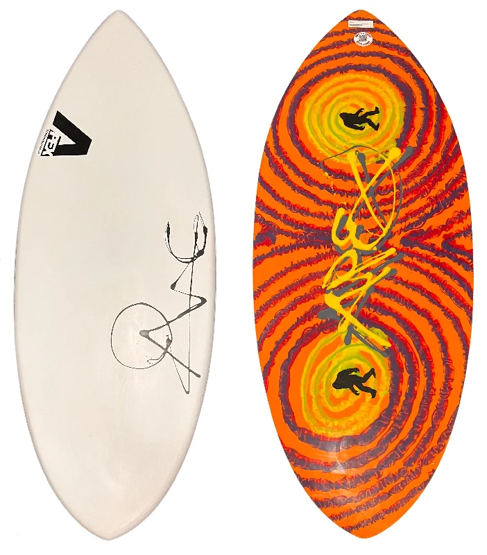 durable surfboards for tough conditions-Apex 54" AVAC Skimboard White Big Foot